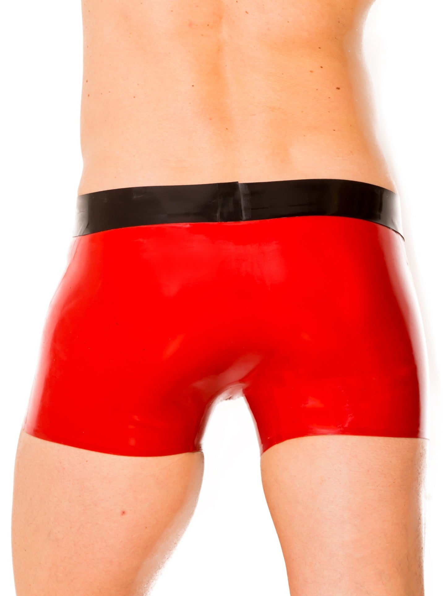 Latex/Rubber Ultimo Red & Black Shorts