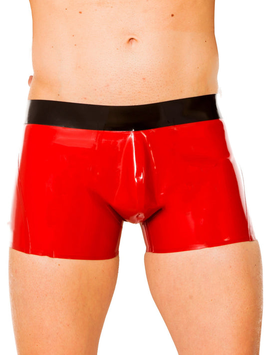 Latex/Rubber Ultimo Red & Black Shorts