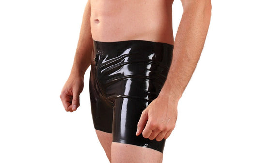 Latex/Rubber Zipped Classic Shorts
