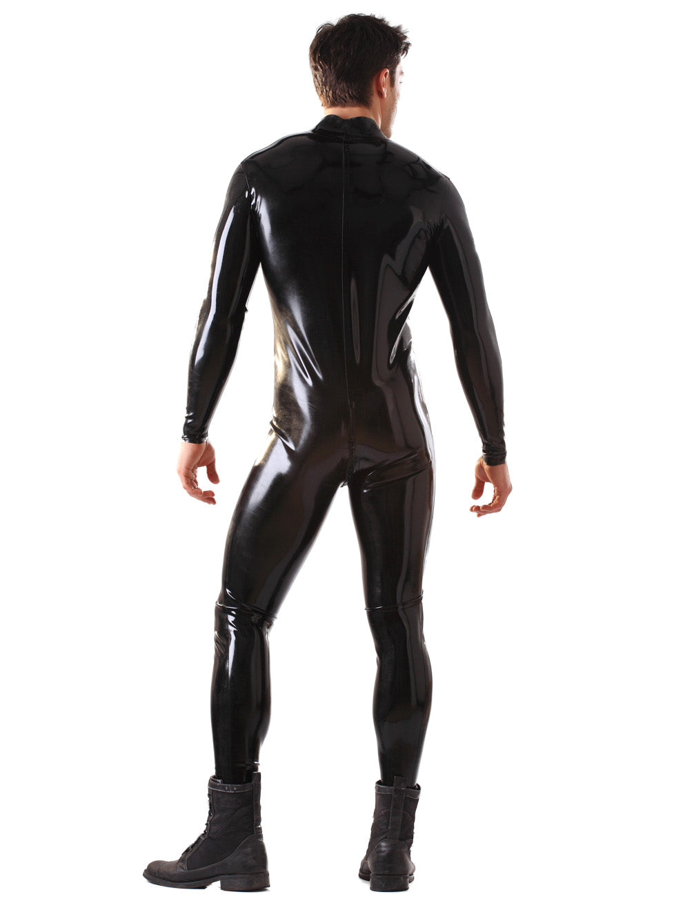 Latex/Rubber Zipped Male Catsuit