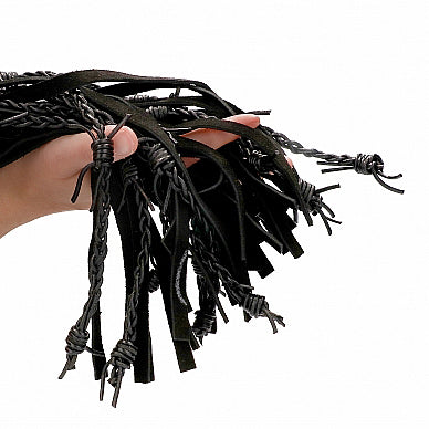 Ouch Leather/Suede Barbed Wired Flogger