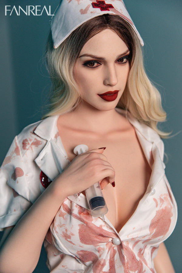 172cm/5ft8 E-cup Halloween Nurse Big Tits Tall Silicone Sex Doll – Della