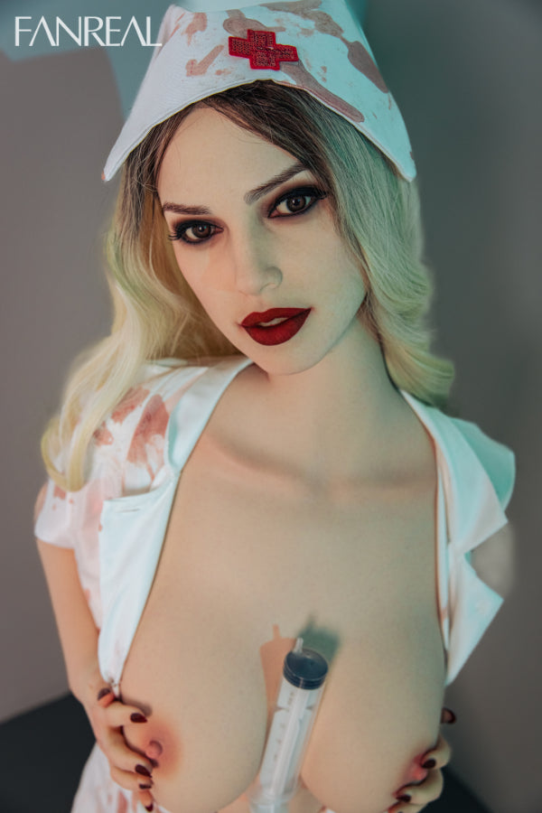 172cm/5ft8 E-cup Halloween Nurse Big Tits Tall Silicone Sex Doll – Della