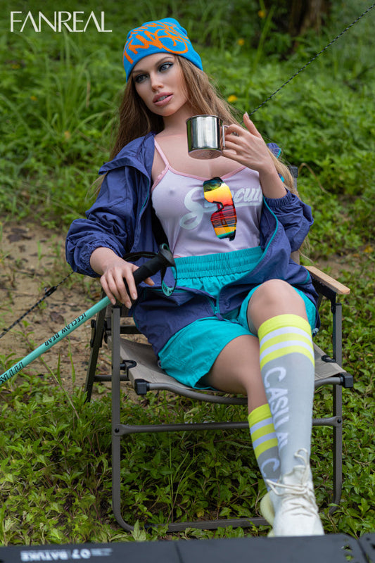 155cm/5ft1 F-cup Real Skin Silicone Love Doll - Kelly ROS Tan