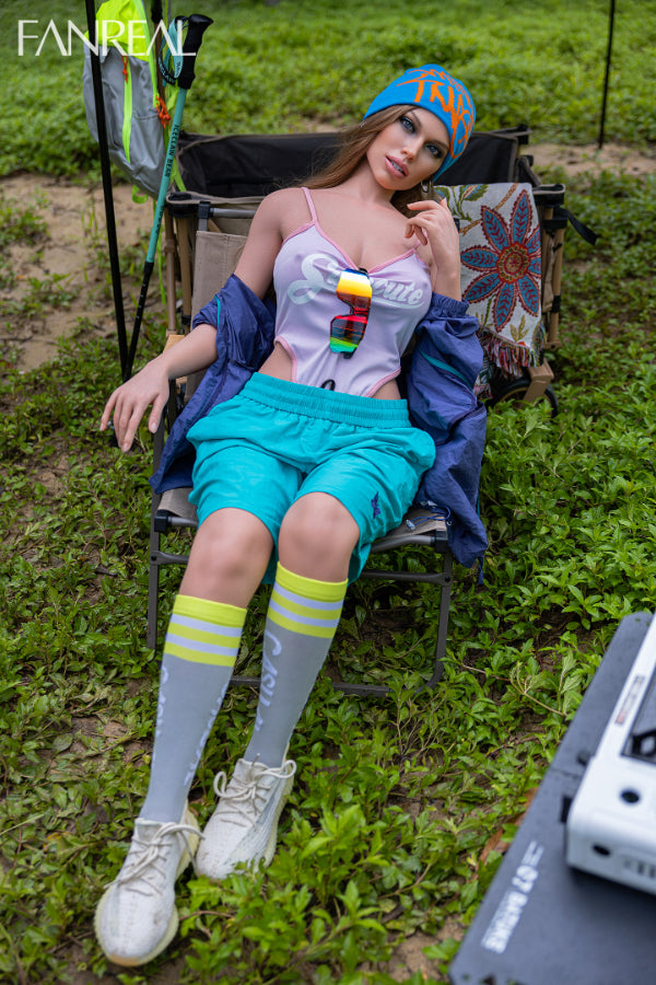 155cm/5ft1 F-cup Real Skin Silicone Love Doll - Kelly ROS Tan