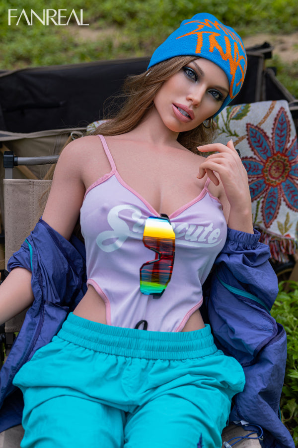 155cm/5ft1 F-cup Real Skin Silicone Love Doll - Kelly ROS Tan