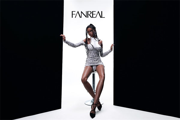 173cm/5ft8 D-cup Silicone Black Sex Doll – Ellie ROS Cocoa