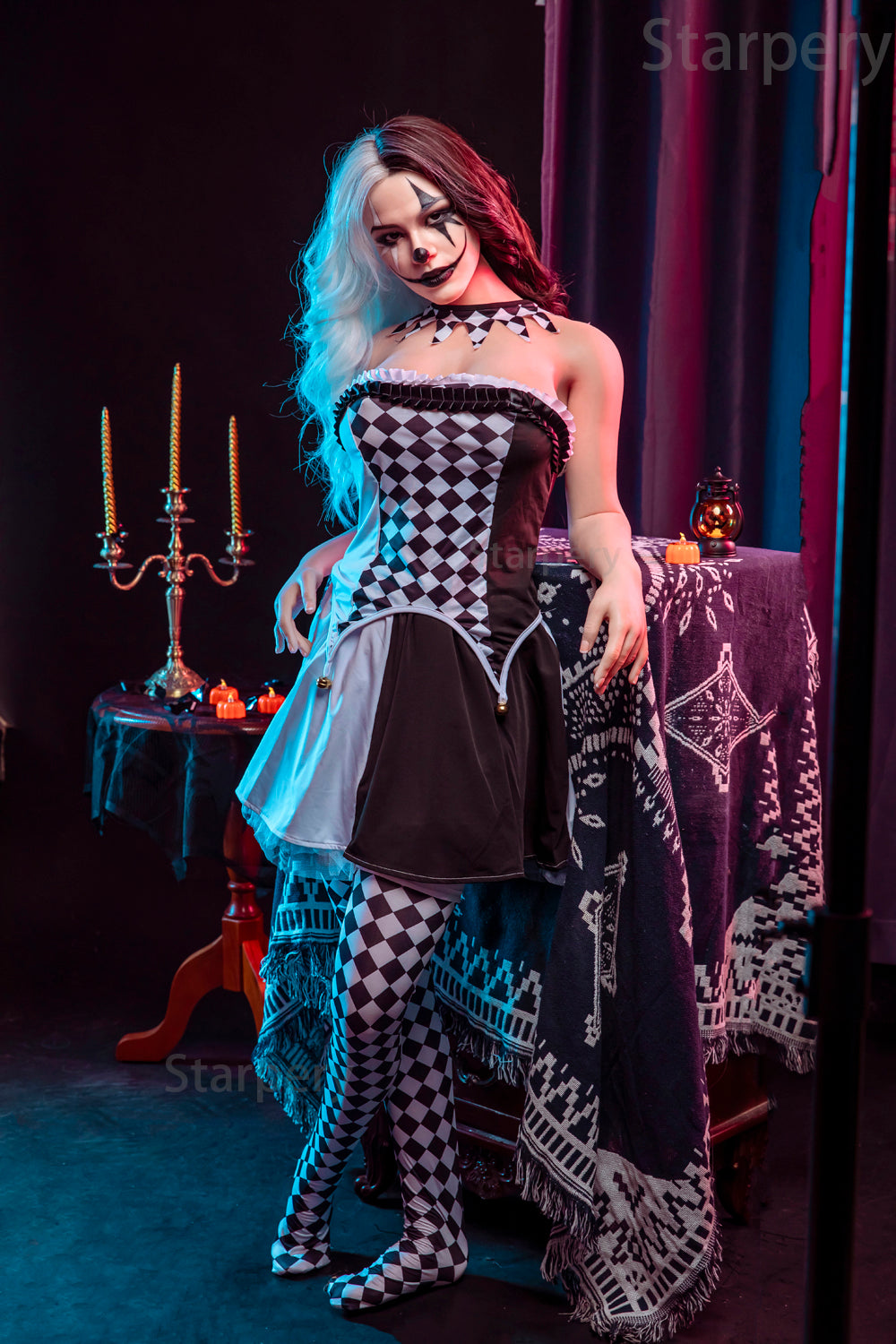 163cm/5ft4 G-cup Silicone Head Halloween Clown Sex Doll – Oksana