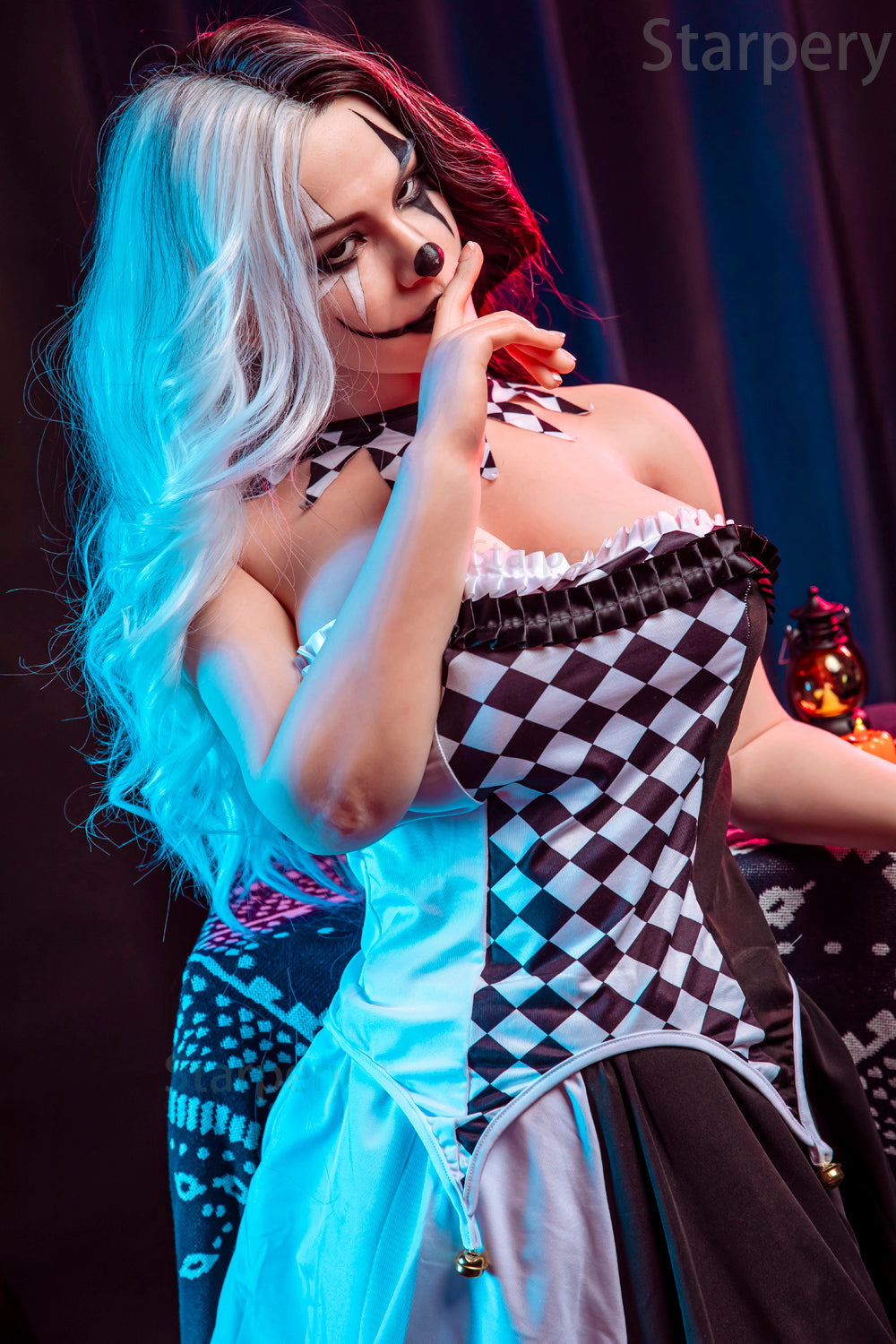 163cm/5ft4 G-cup Silicone Head Halloween Clown Sex Doll – Oksana