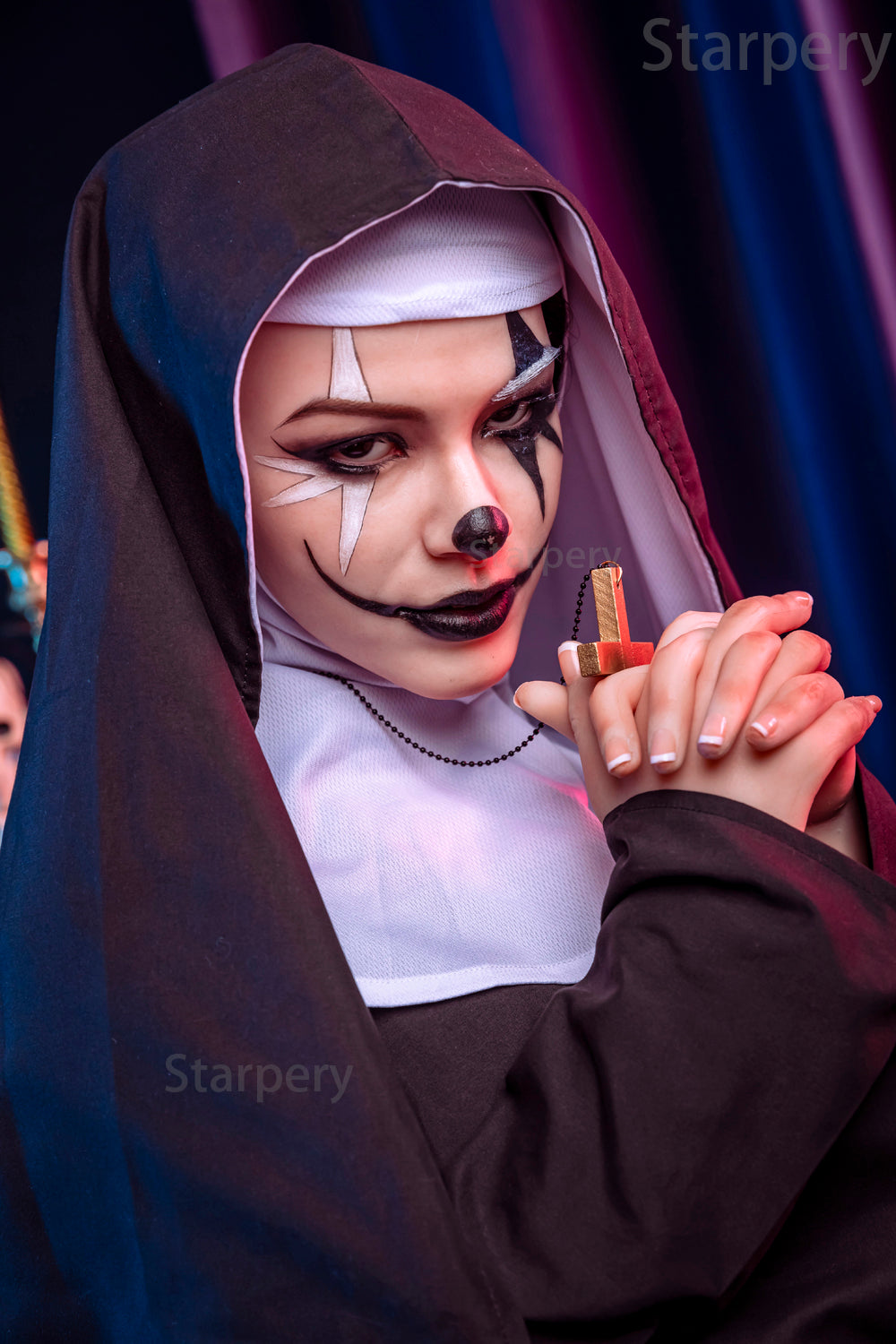 163cm/5ft4 G-cup Silicone Head Halloween Horror Nun Sex Doll – Oksana