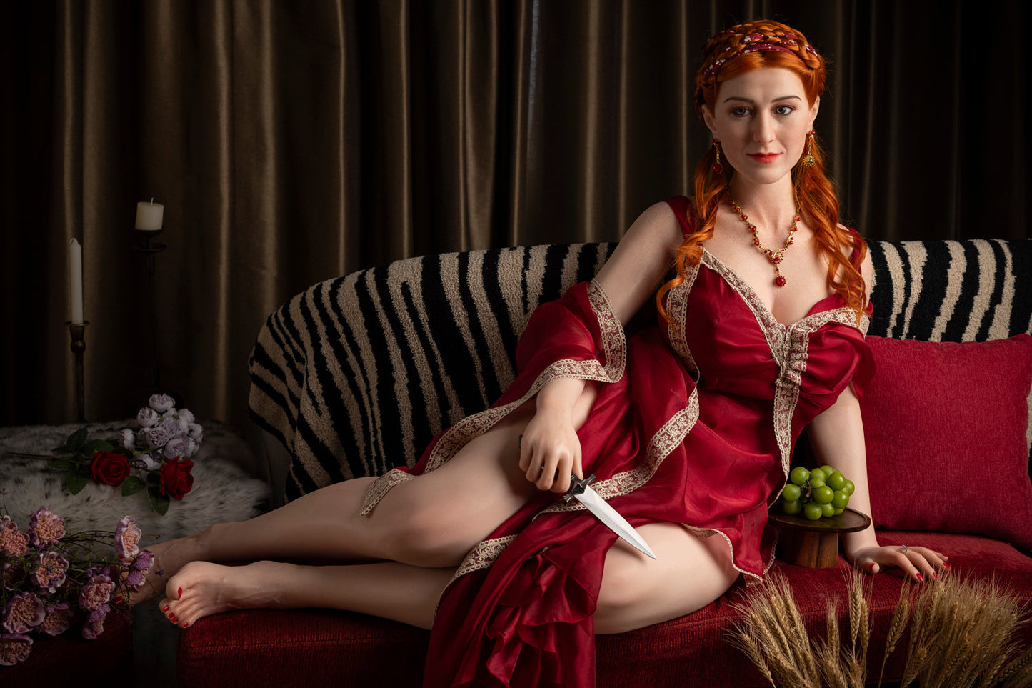 165cm/5ft5 G-cup BBW Big Booty Silicone Head Sex Doll – Lucretia