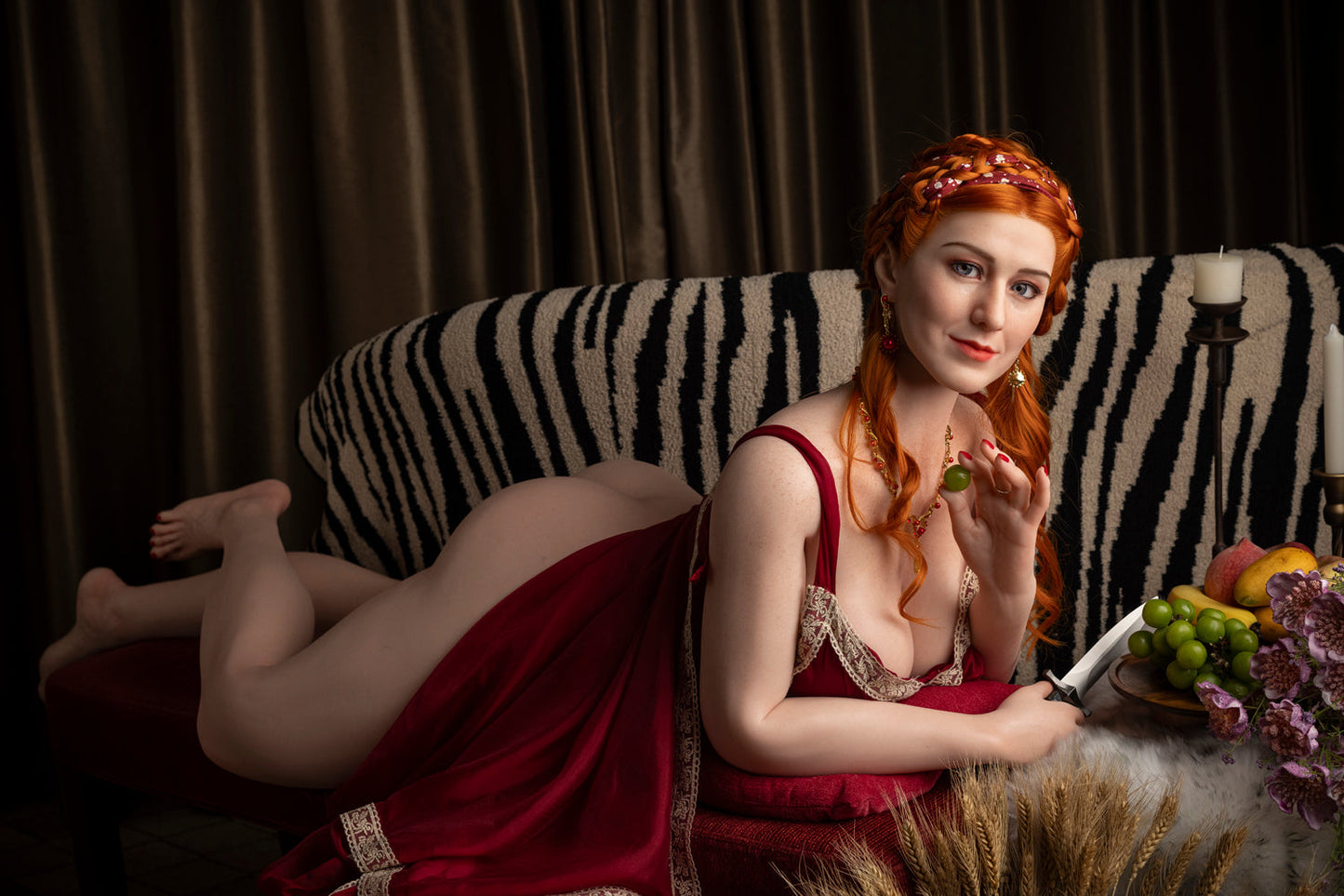 165cm/5ft5 G-cup BBW Big Booty Silicone Head Sex Doll – Lucretia