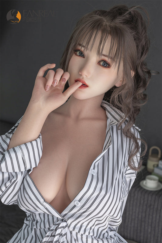 155cm/5ft1 F-cup Japanese Fanreal Asian Silicone Real Sex Doll - Jia