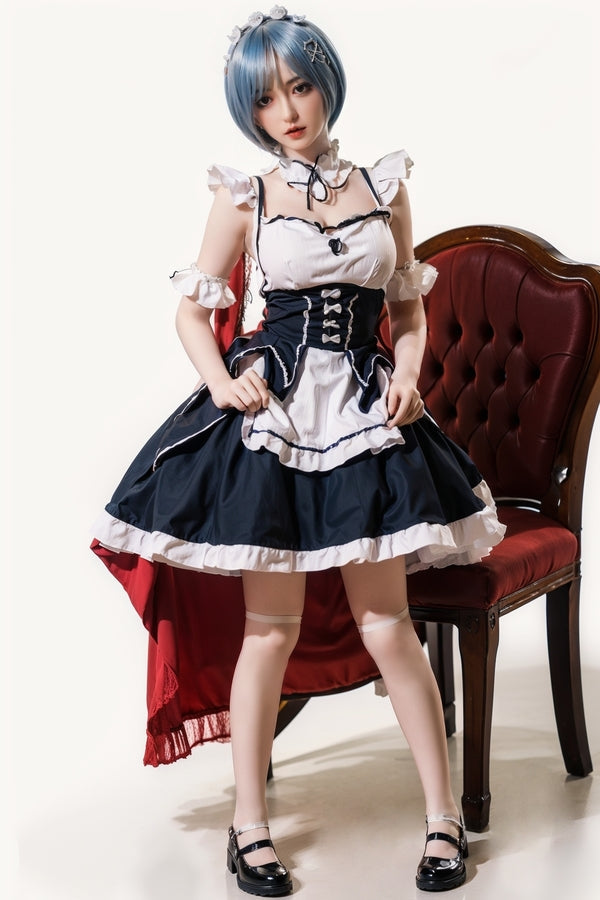 158cm/5ft2 D-cup Skinny Full Silicone Asian Sex Doll - #600