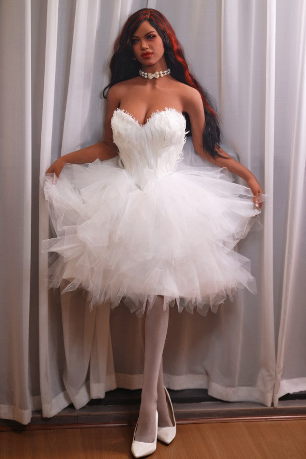 148cm/4ft10 F-Cup Black TPE Sex Doll #205