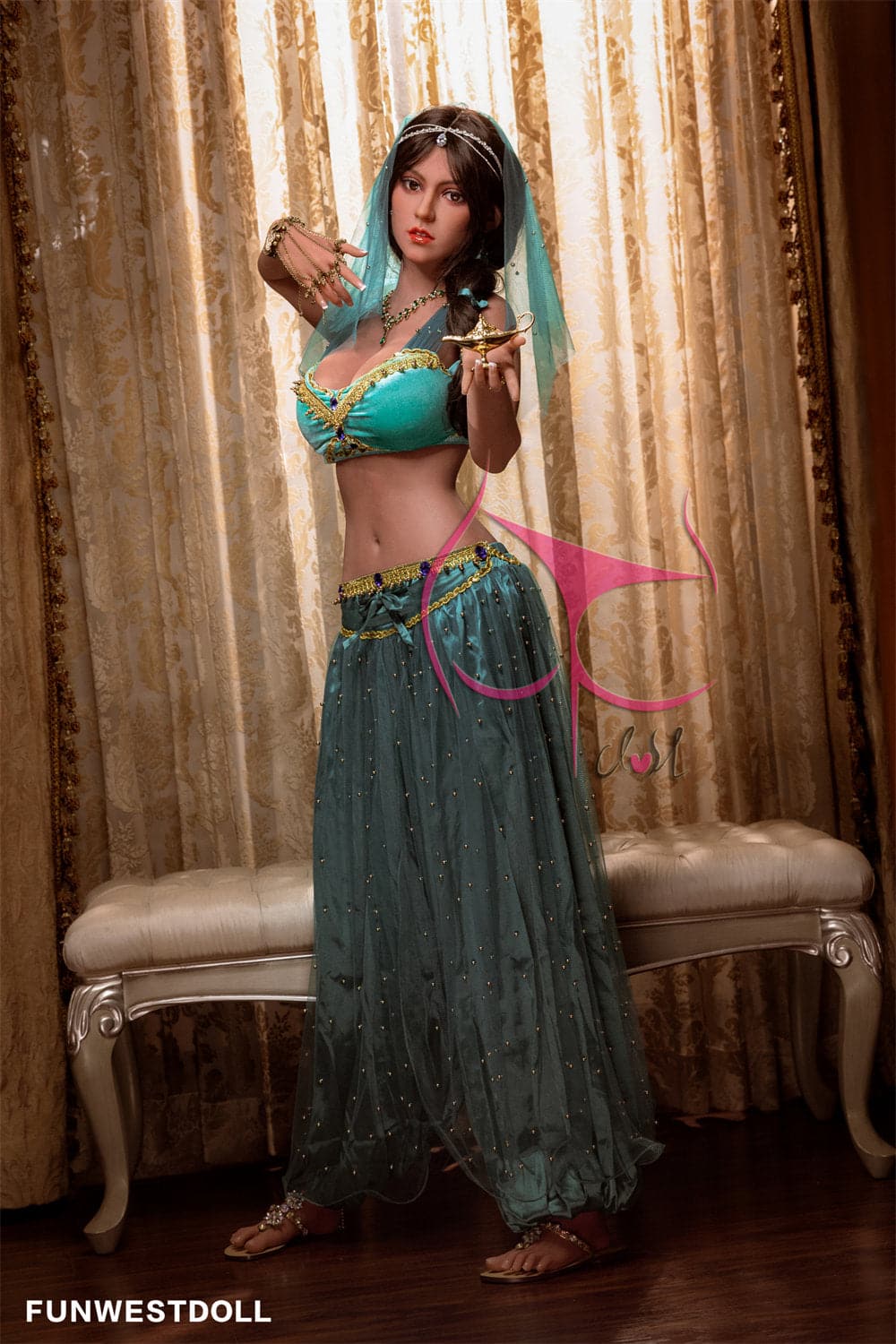 162cm/5ft4 F-Cup Aladdin Princess Jasmine Sex Doll