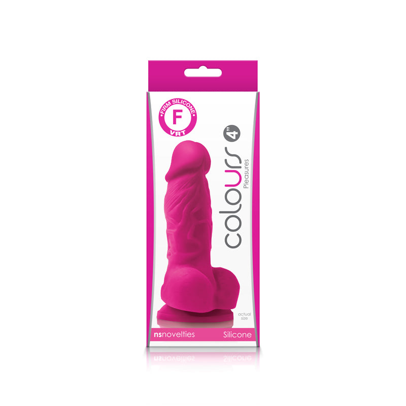 Fester 4-Zoll-Dildo von Pleasures