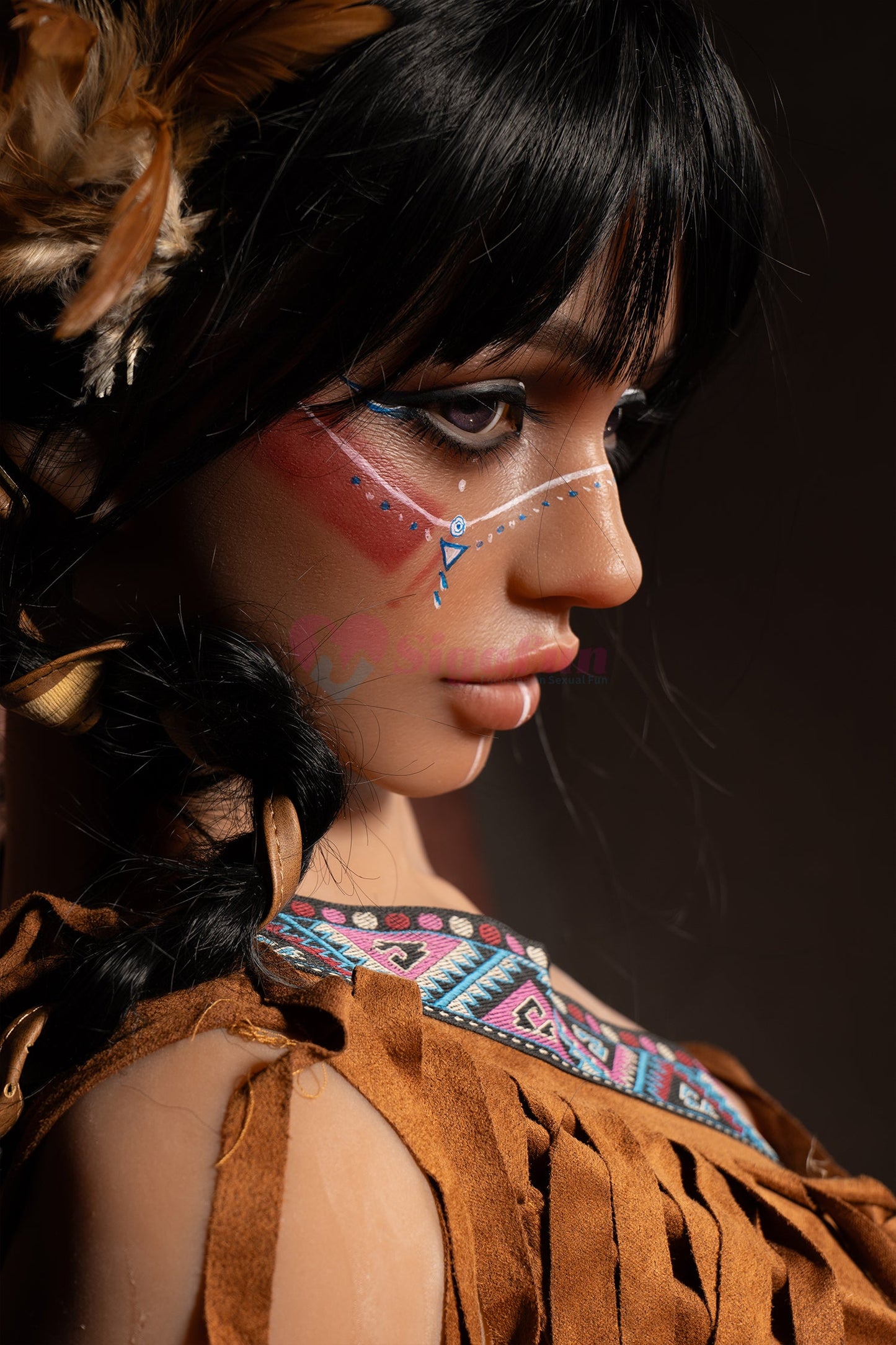 US In Stock - 159cm/5ft3 E-Cup Silicone Head Sex Doll SG3 - Ada Dark Tanned