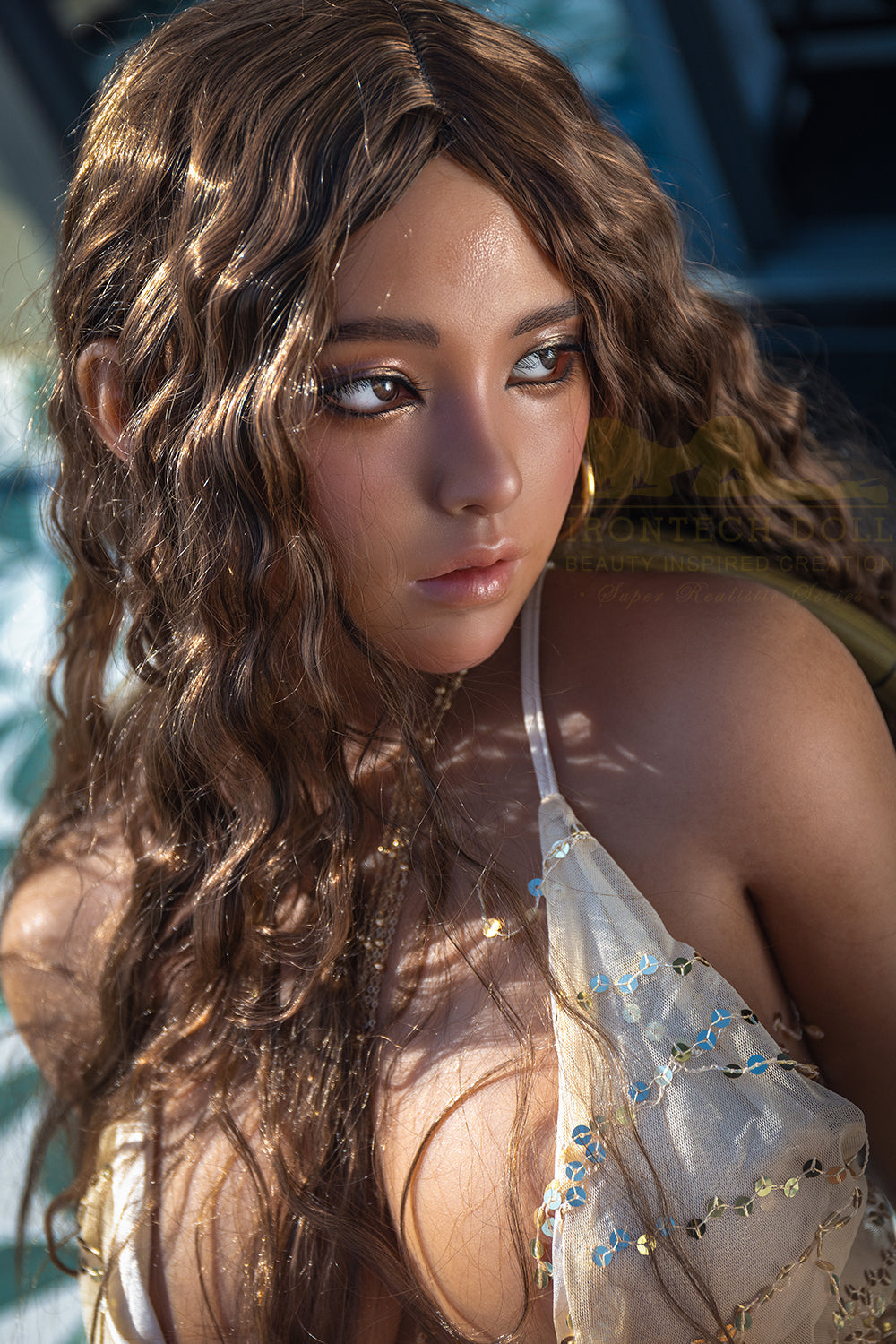 EU In Stock - 164cm/5ft5 F-cup Silicone Sex Doll - S40 Dark Tanned