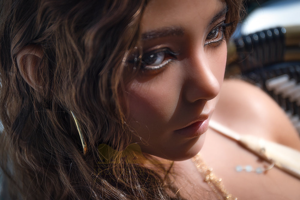 EU In Stock - 164cm/5ft5 F-cup Silicone Sex Doll - S40 Dark Tanned