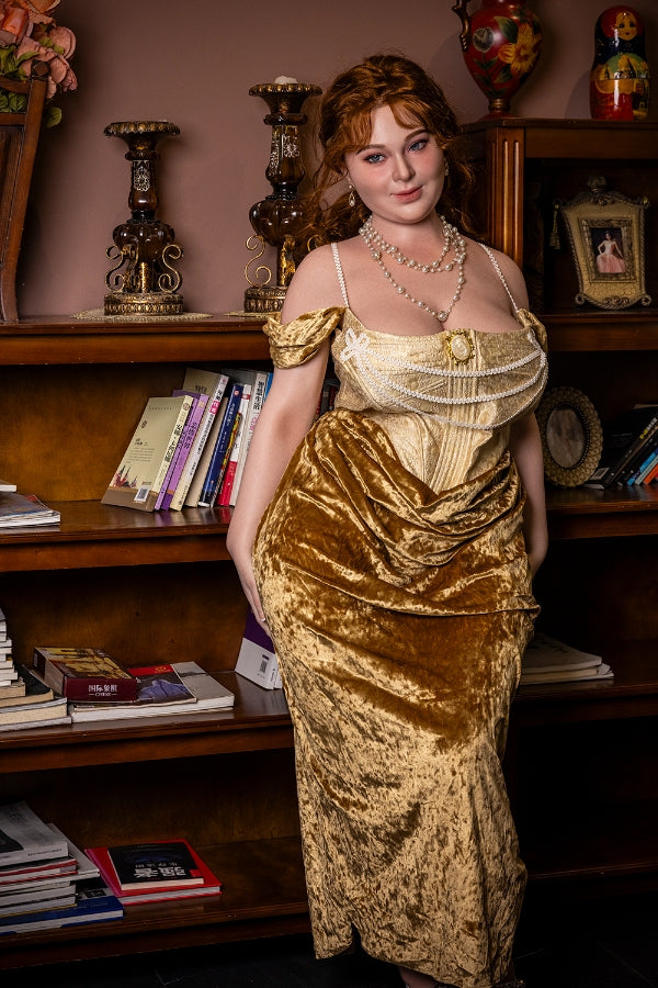 161cm/5ft3 H-cup SSBBW Big Booty Full Silicone Sex Doll - Ivory