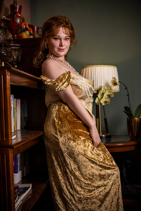 161cm/5ft3 H-cup SSBBW Big Booty Full Silicone Sex Doll - Ivory