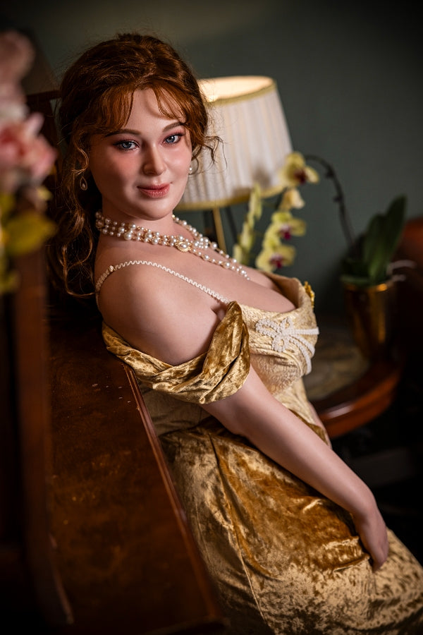 161cm/5ft3 H-cup SSBBW Big Booty Full Silicone Sex Doll - Ivory