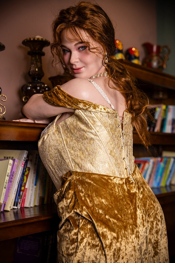 161cm/5ft3 H-cup SSBBW Big Booty Full Silicone Sex Doll - Ivory