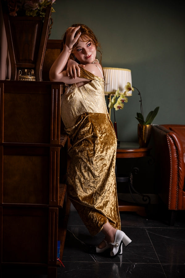 161cm/5ft3 H-cup SSBBW Big Booty Full Silicone Sex Doll - Ivory