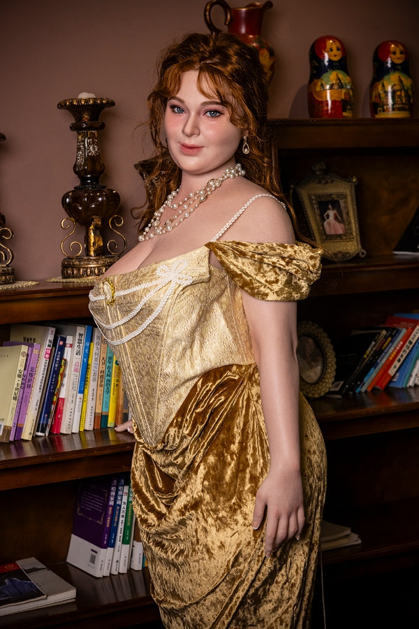 161cm/5ft3 H-cup SSBBW Big Booty Full Silicone Sex Doll - Ivory