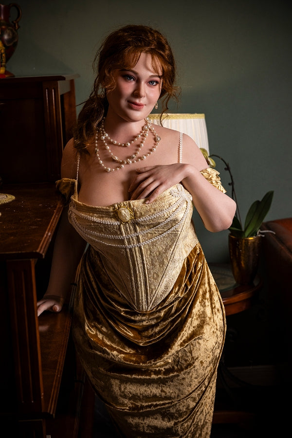 161cm/5ft3 H-cup SSBBW Big Booty Full Silicone Sex Doll - Ivory