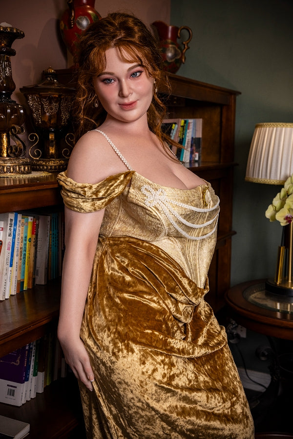 161cm/5ft3 H-cup SSBBW Big Booty Full Silicone Sex Doll - Ivory