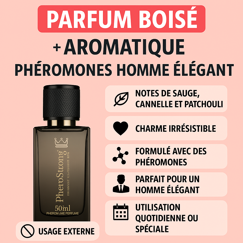 Parfum Phéromones Boisé Élégant Homme Séduisant