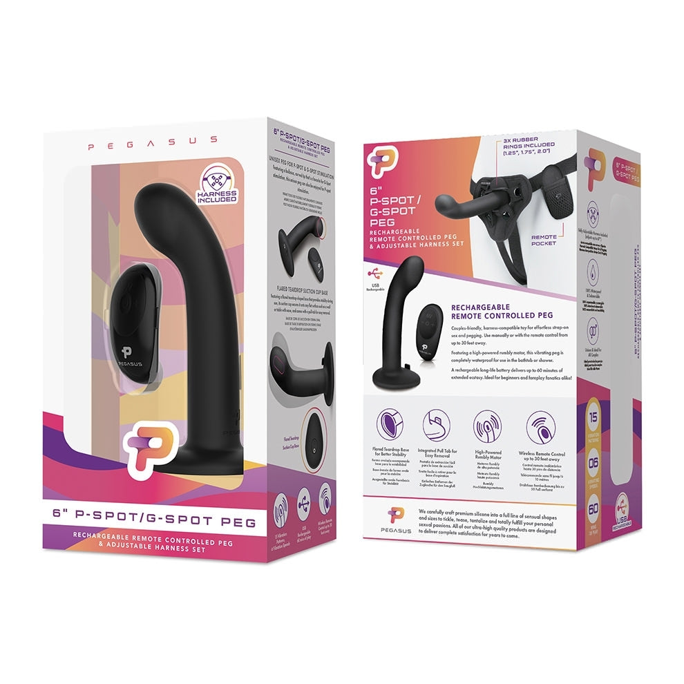 Vibrating G/P Spot Dildo with Harness & Remote