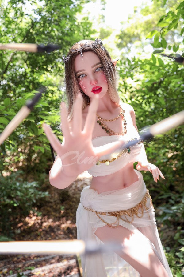 ❤️CLM Ultra❤️  157cm/5ft2 D-Cup Full Silicone Movable Jaw Elf Sex Doll SiQ157 - Athena