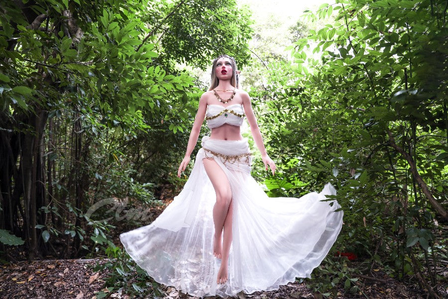 ❤️CLM Ultra❤️  157cm/5ft2 D-Cup Full Silicone Movable Jaw Elf Sex Doll SiQ157 - Athena