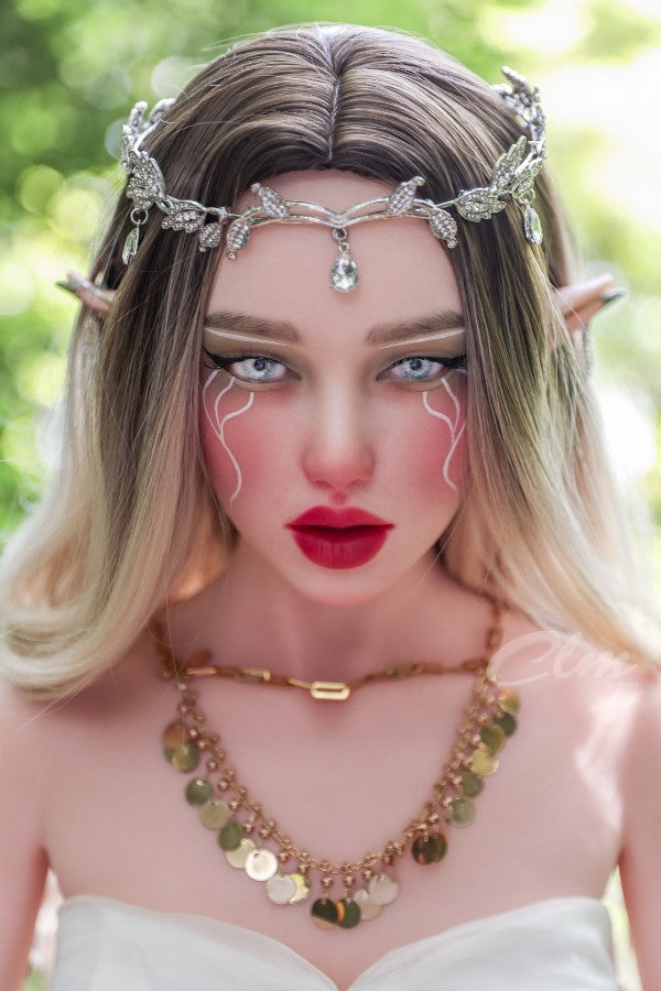 ❤️CLM Ultra❤️  157cm/5ft2 D-Cup Full Silicone Movable Jaw Elf Sex Doll SiQ157 - Athena