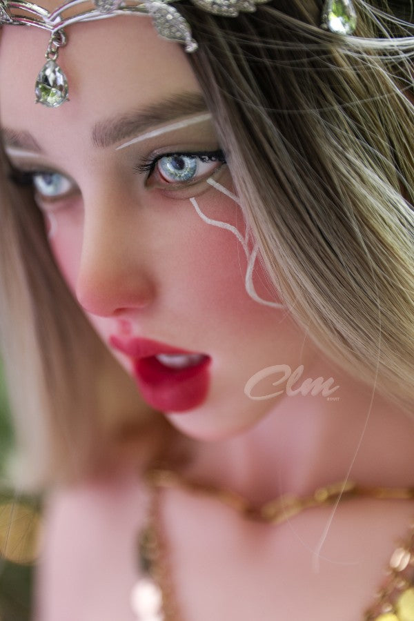 ❤️CLM Ultra❤️  157cm/5ft2 D-Cup Full Silicone Movable Jaw Elf Sex Doll SiQ157 - Athena