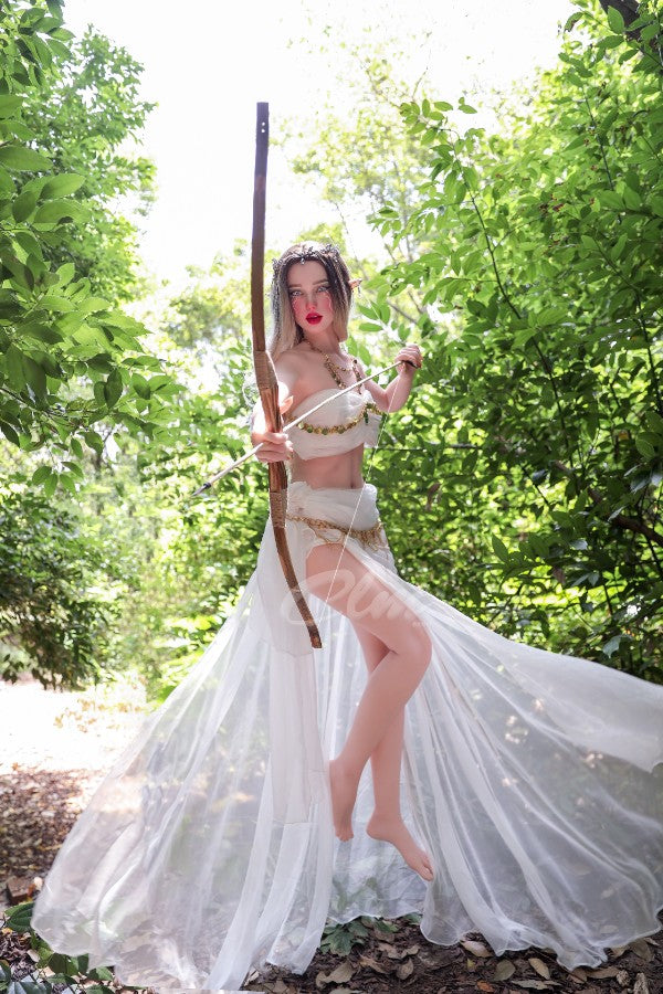 ❤️CLM Ultra❤️  157cm/5ft2 D-Cup Full Silicone Movable Jaw Elf Sex Doll SiQ157 - Athena