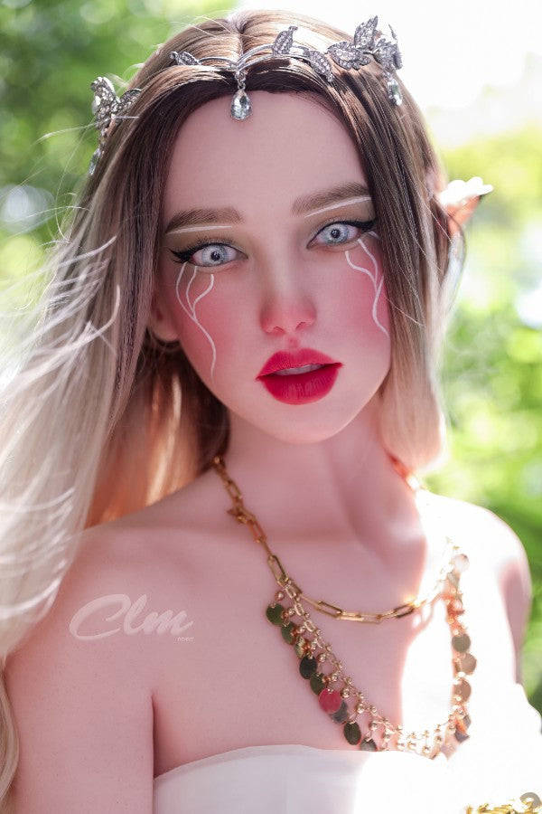 ❤️CLM Ultra❤️  157cm/5ft2 D-Cup Full Silicone Movable Jaw Elf Sex Doll SiQ157 - Athena