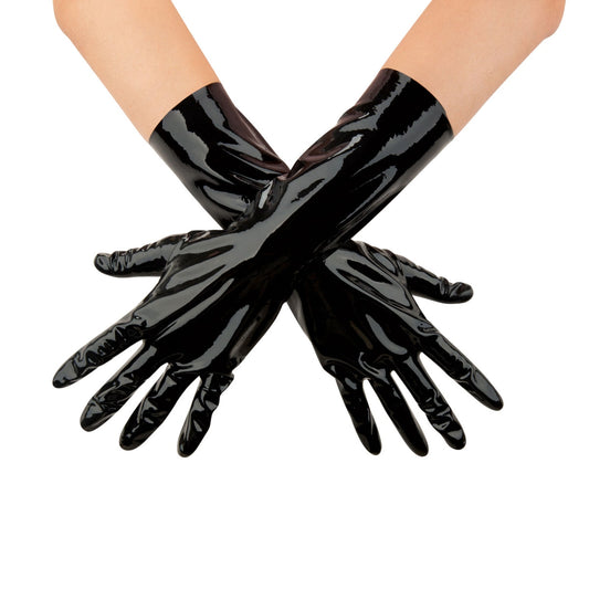 Men's Black Latex/Rubber Wrist Length Gloves