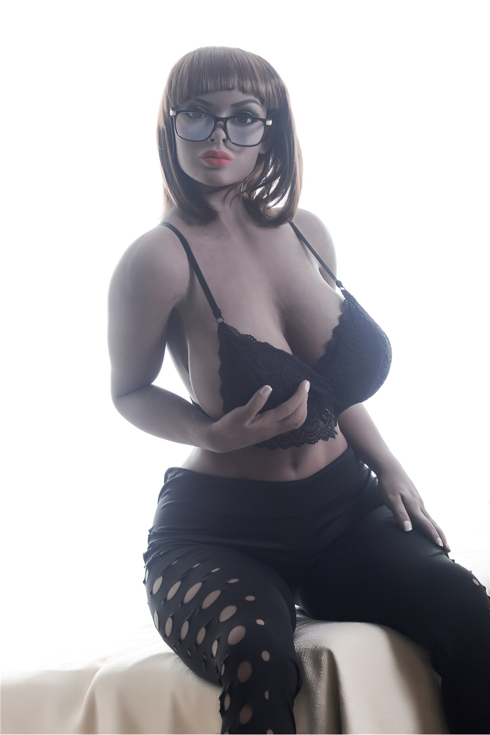 158cm/5ft2 I-Cup Fat Ebony|Black Big Boobs Big Booty Fat Sex Doll Amanda