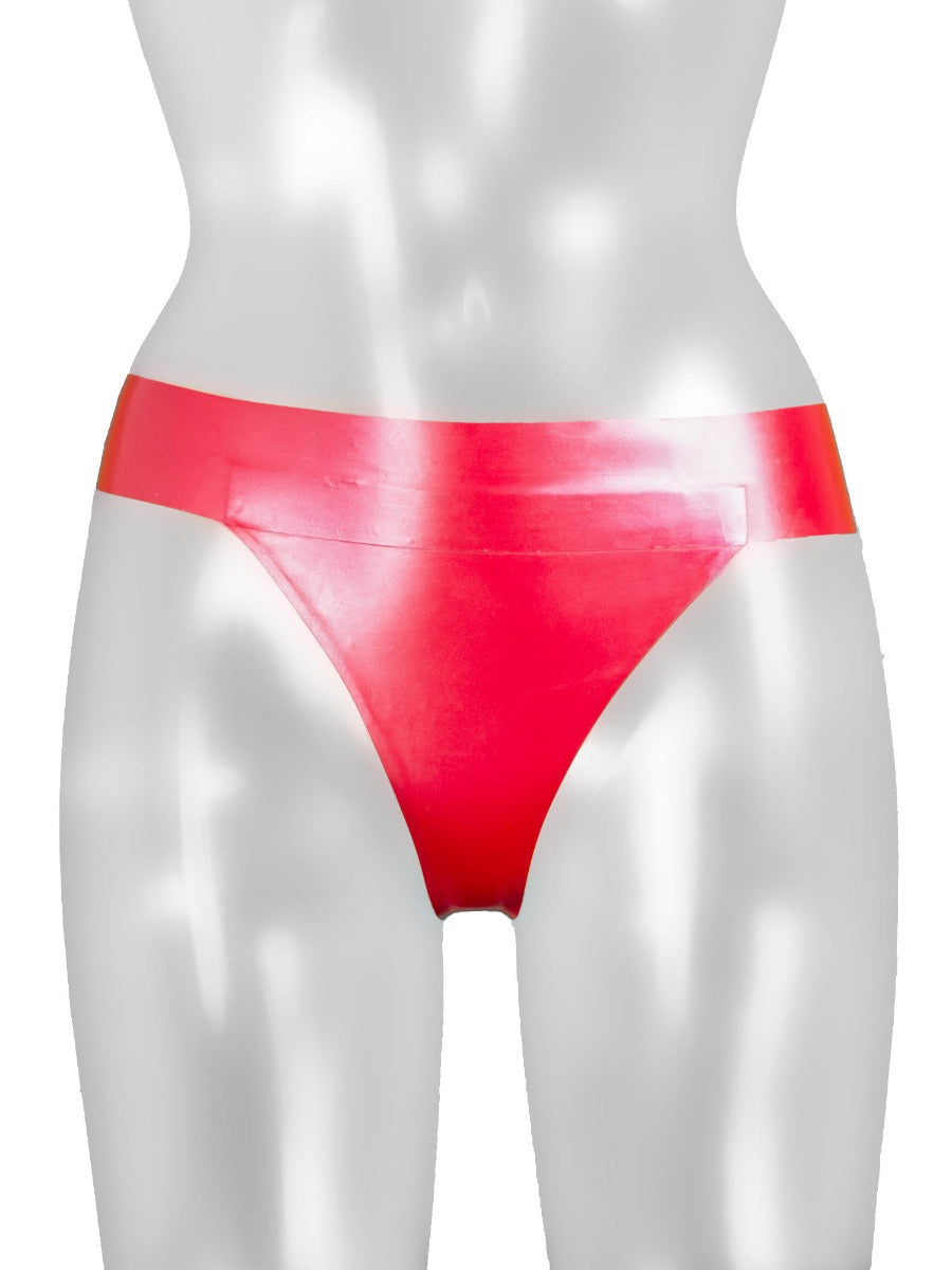 Red Latex/Rubber Fenda Thong