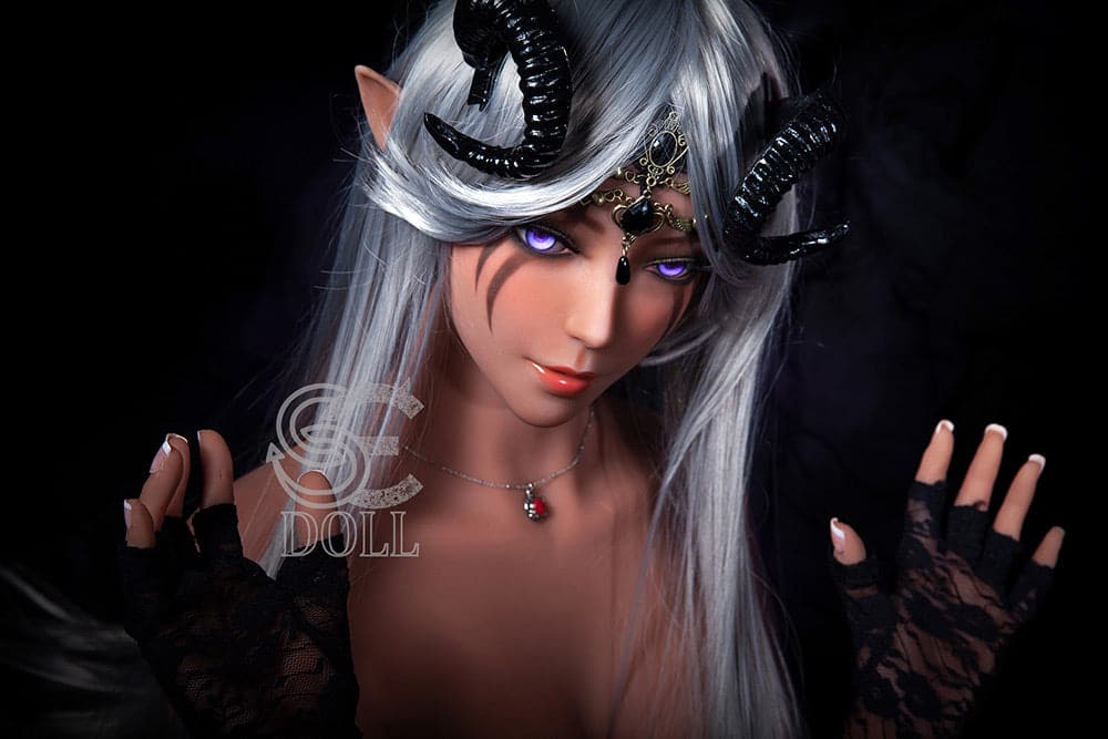 EU In Stock-150cm/4ft 11 Anime Alien in E-Cup Mysterious Night Elf Sex Doll SED068 - Samantha.C