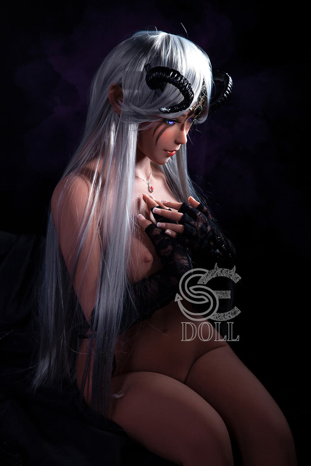 EU In Stock-150cm/4ft 11 Anime Alien in E-Cup Mysterious Night Elf Sex Doll SED068 - Samantha.C