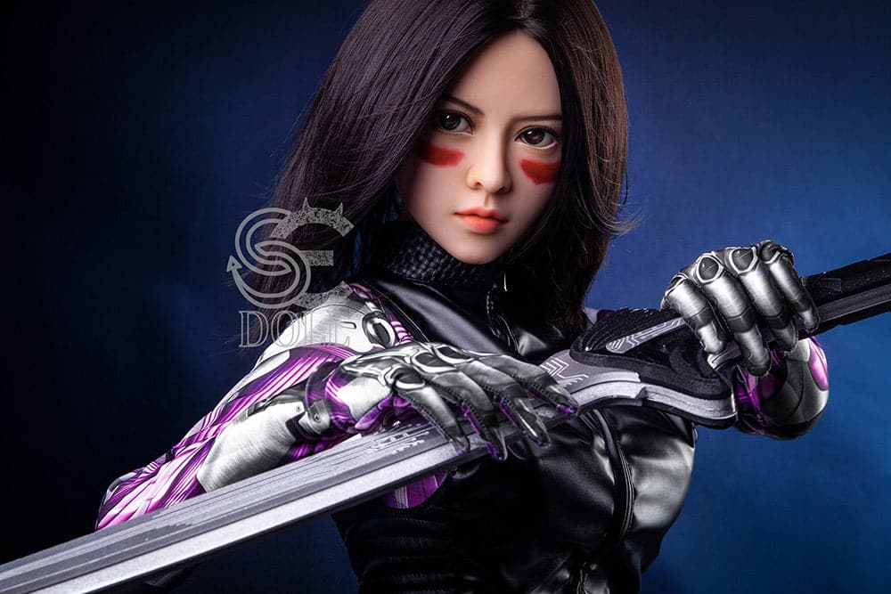 US In Stock-151cm/4 ft 11 E-Cup Battle Angel Alita Anime Sex Doll