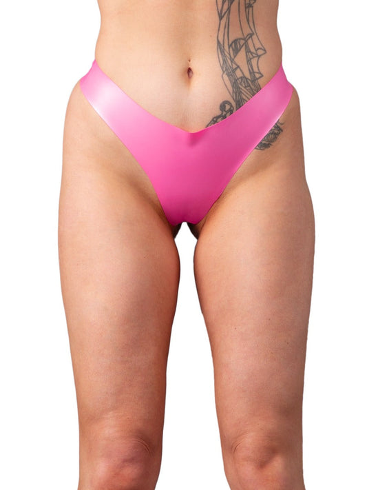 Showstopping Fuschia Latex/Rubber Thong