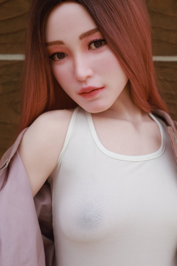 ❤️CLM Ultra❤️  157cm/5ft2 D-Cup Full Silicone Movable Jaw Sex Doll SiQ157 - Hannah Cinnamon