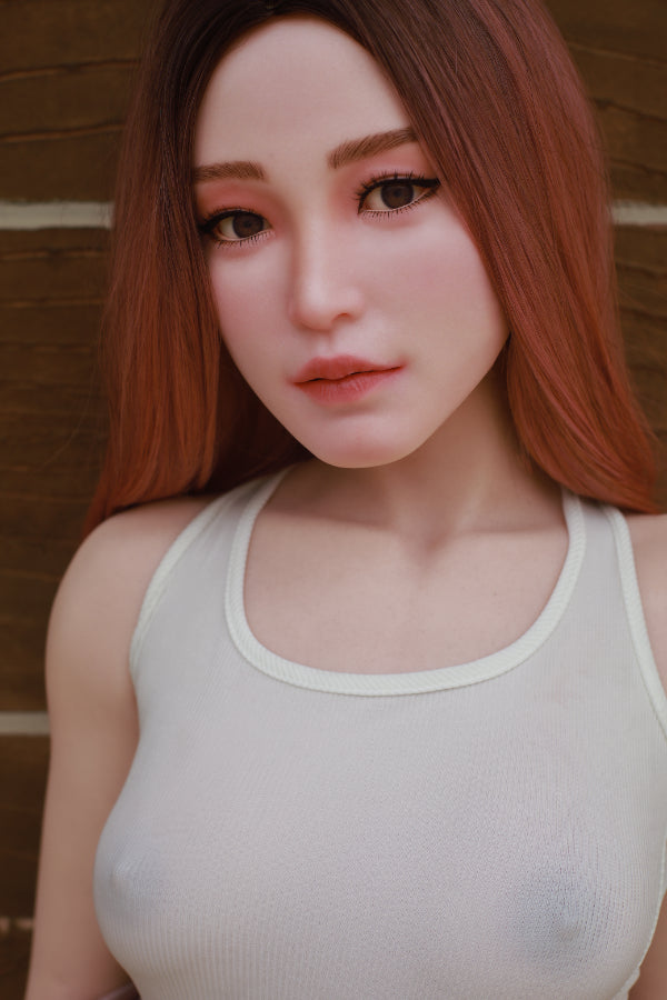 ❤️CLM Ultra❤️  157cm/5ft2 D-Cup Full Silicone Movable Jaw Sex Doll SiQ157 - Hannah Cinnamon