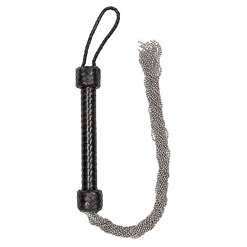 Ouch Leather Silver Ball Flogger